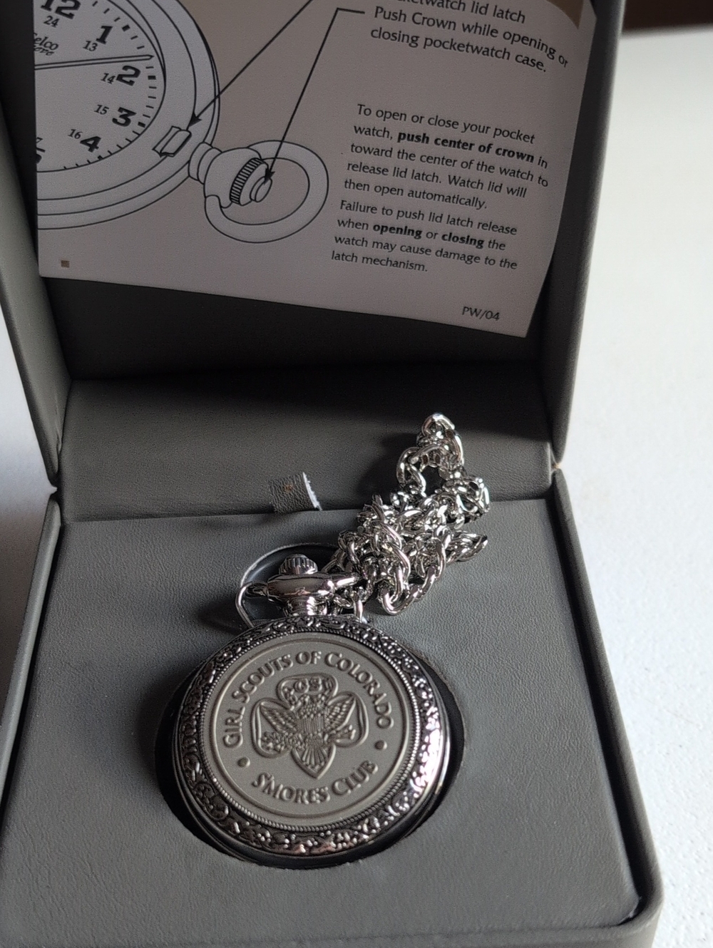 Girl Scouts Of Colorado S'mores Club Pocket Watch